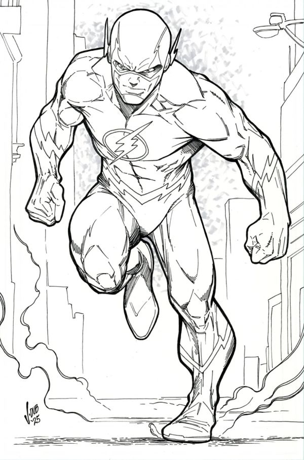 Image for 11x17 The Flash Original Illustration by Jeff Whiting