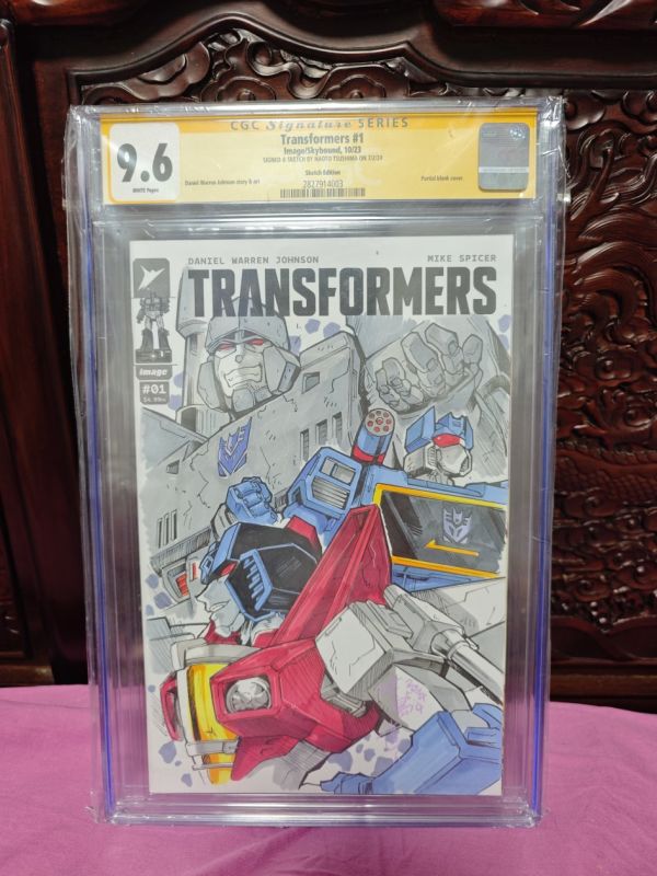 Image for Transformers #1 CGC 9.6 Naoto Tsushima Sketch Cover 