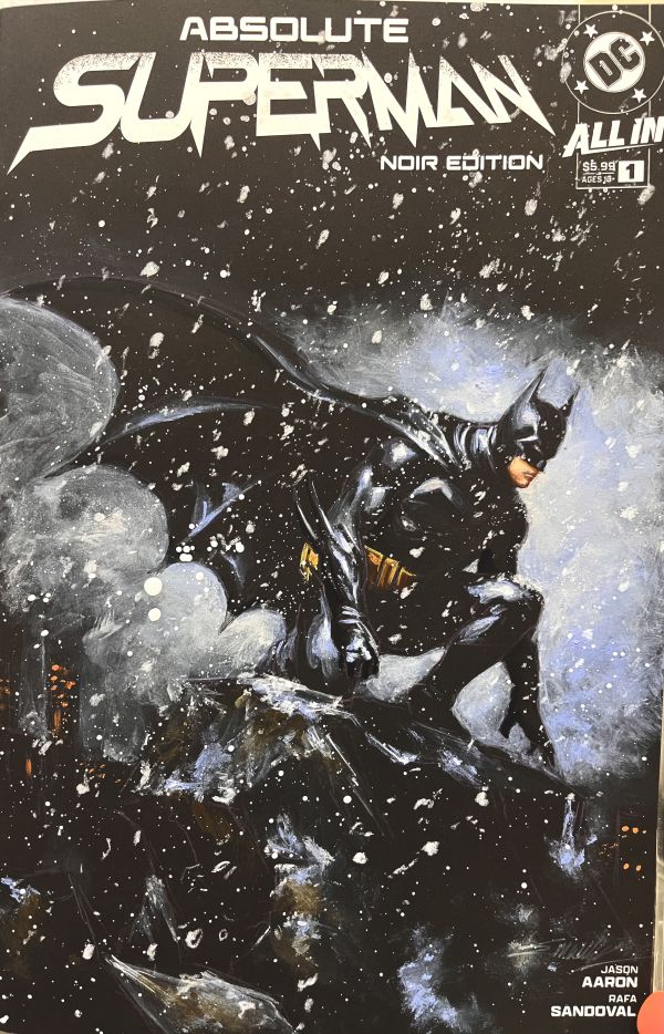 Image for Batman acrylic painting on black Sketch cover by Manu Silva 