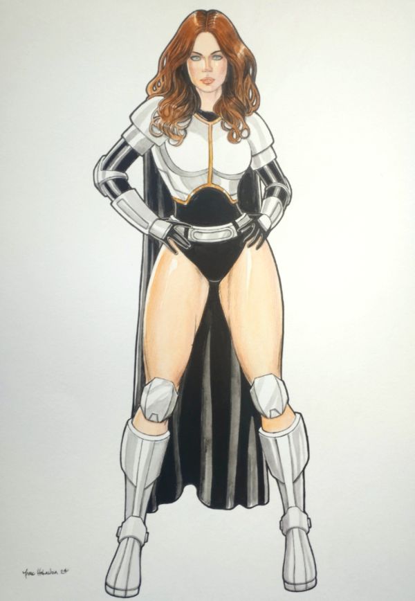 Image for Kate Bekinsale Superhero Original Art 11x17