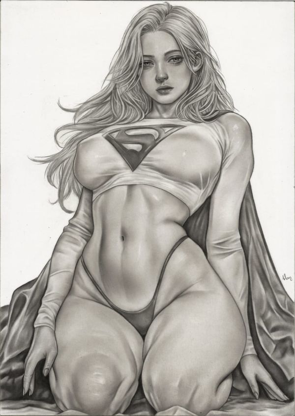 Image for Supergirl Pencil Illustration