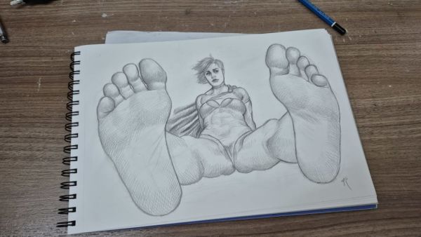 Image for Power Girl Pencil Sketch