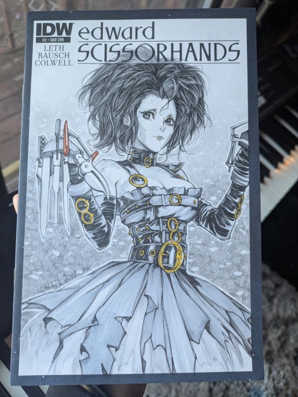 Image for READ DESCRIPTION! Ashley Witter Edward Scissorhands Sketch Cover w/bonus