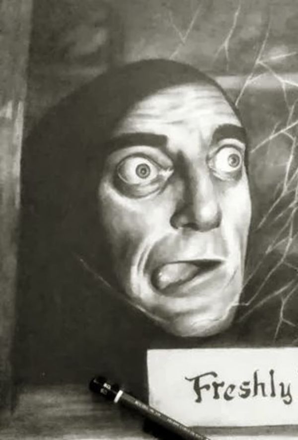 Image for Black and White Igor Head Sketch