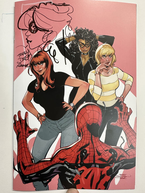 Image for Black Cat Remarque on Ultimate Endgame #1 PREMIUM VIRGIN  Signed by TERRY and RACHEL DODSON