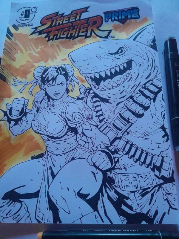 Image for Chun-Li and Shark Street Fighter size 09x12 