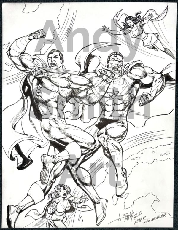 Image for Superman vs. Shazam Homage art