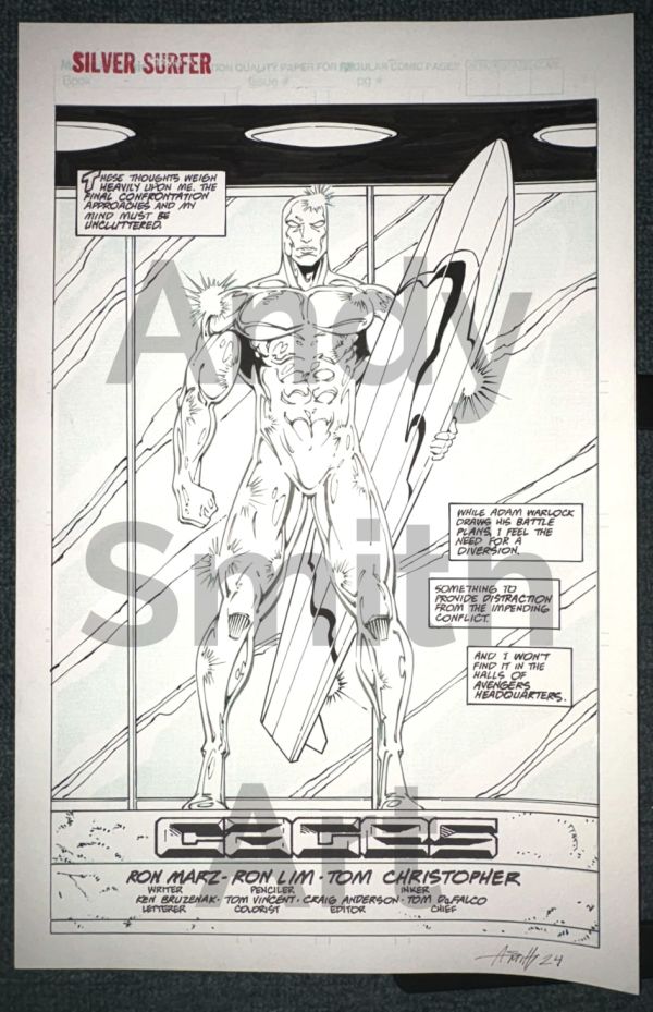 Image for Ron Lim Silver Surfer art recreation