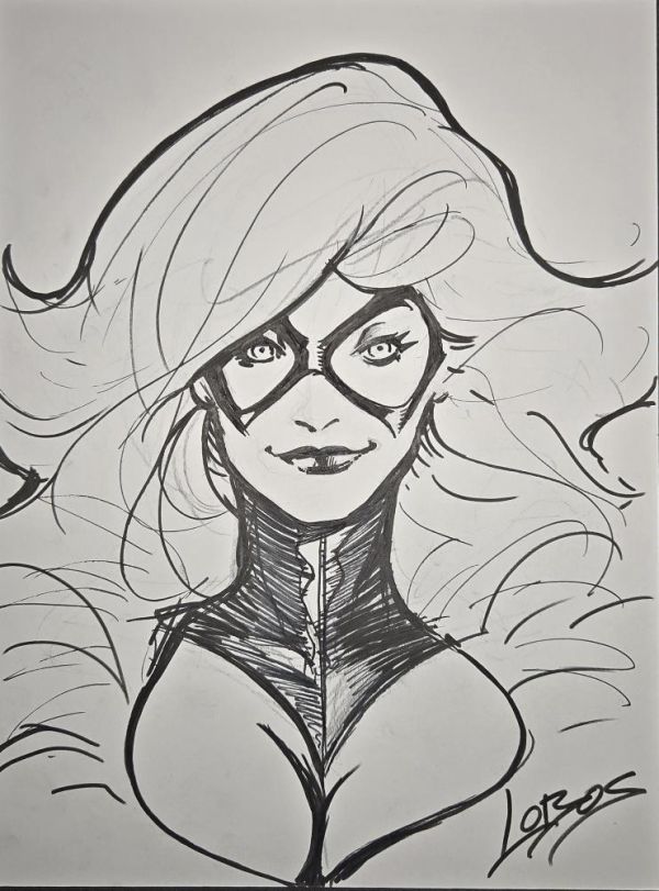 Image for Black Cat 9x12 by Pablo Villalobos aka LOBOS