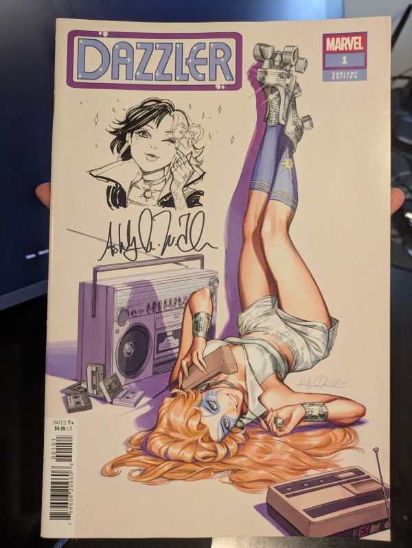 Image for WHAT A REMIX! Rivals Luna Snow remarque on my Dazzler #1 variant - Ashley Witter