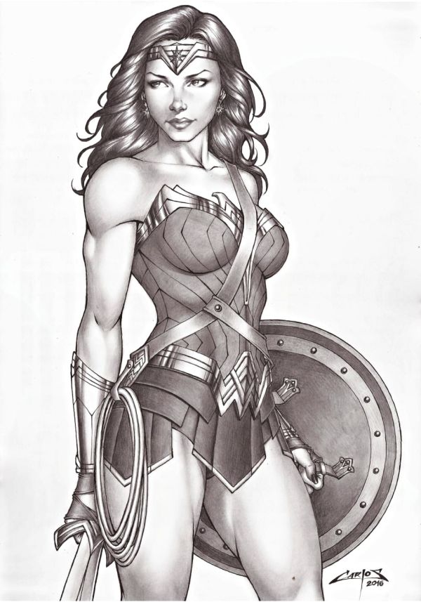 Image for Wonder Woman Pencil Illustration