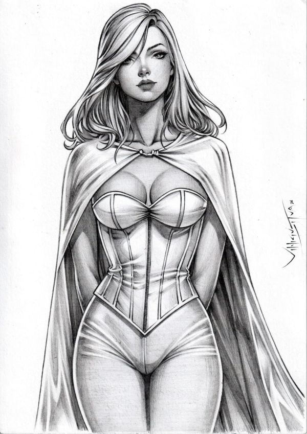 Image for Emma Frost by Vinicius Silva - Pencil Illustration