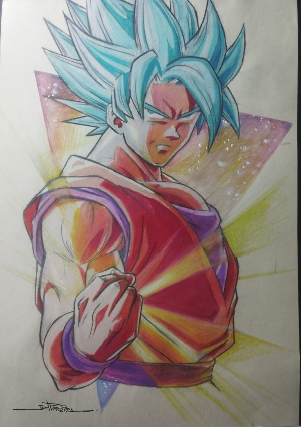 Image for Goku Colored Pencil Art by Joel Pereira