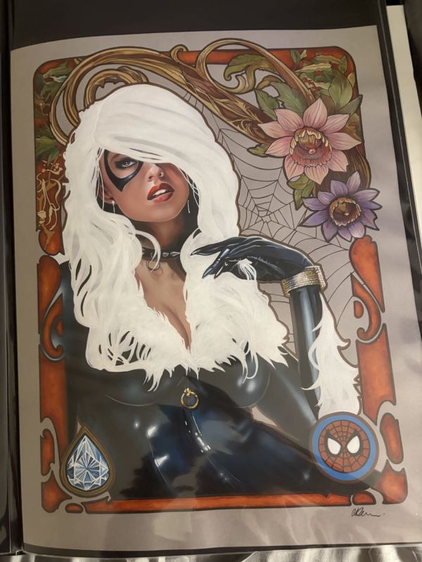 Image for Black Cat Art Nouveau Print