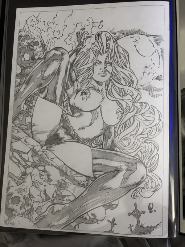 Image for Lady Death Pin Up Original Art