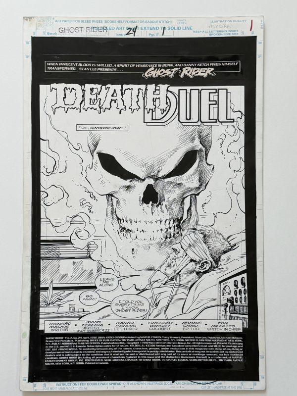 Image for Ghost Rider #24 Page 1 Splash Page by Mark Texeira