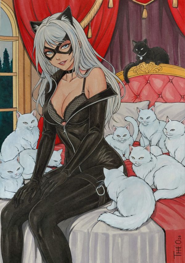 Image for Black Cat - Pinup art - 11" x 17" by THEO