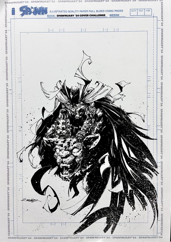 Image for Spawn 11x17 original art by Manu Silva 