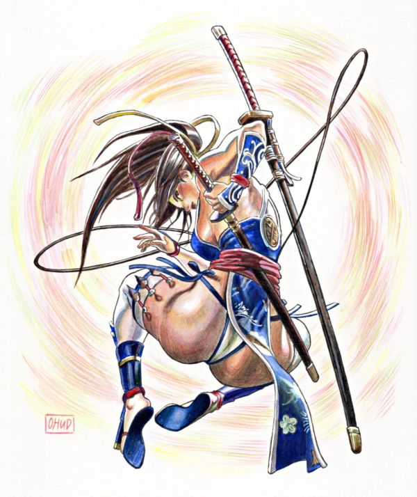 Image for Dynamic Female Ninja Pin Up (Kasumi From Dead or Alive)
