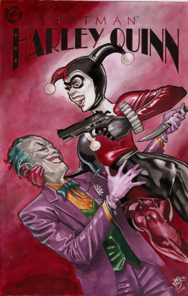 Image for Harley Quinn Blank Cover Original Hand-Painted Artwork by jefter