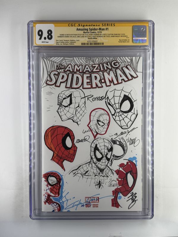 Image for Spider-Man Sketch Cover Jam Piece (Ottley, Momoko, Crain, Young, Ramos, Stegman, Bagley, Land)