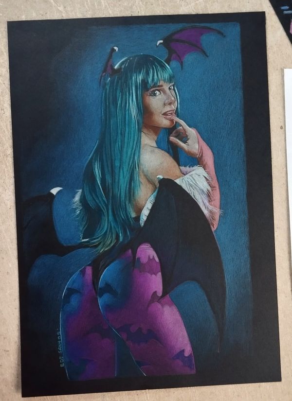 Image for Morrigan Aensland art by Edi Santos '9x12"