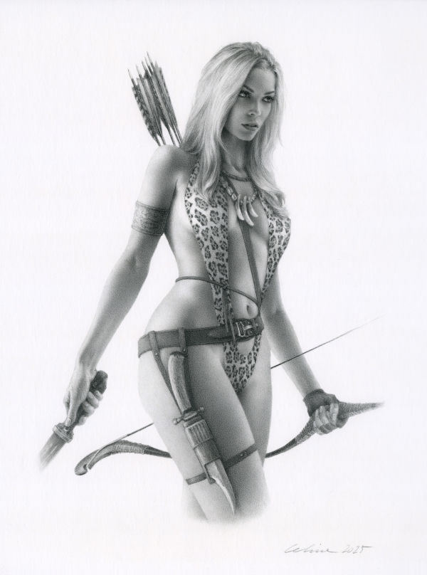 Image for Sheena - original pencil drawing by Celina