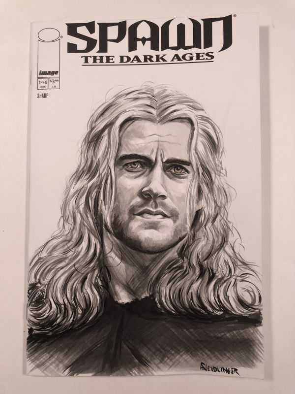 Image for The Witcher Sketch Cover on Spawn: The Dark Ages