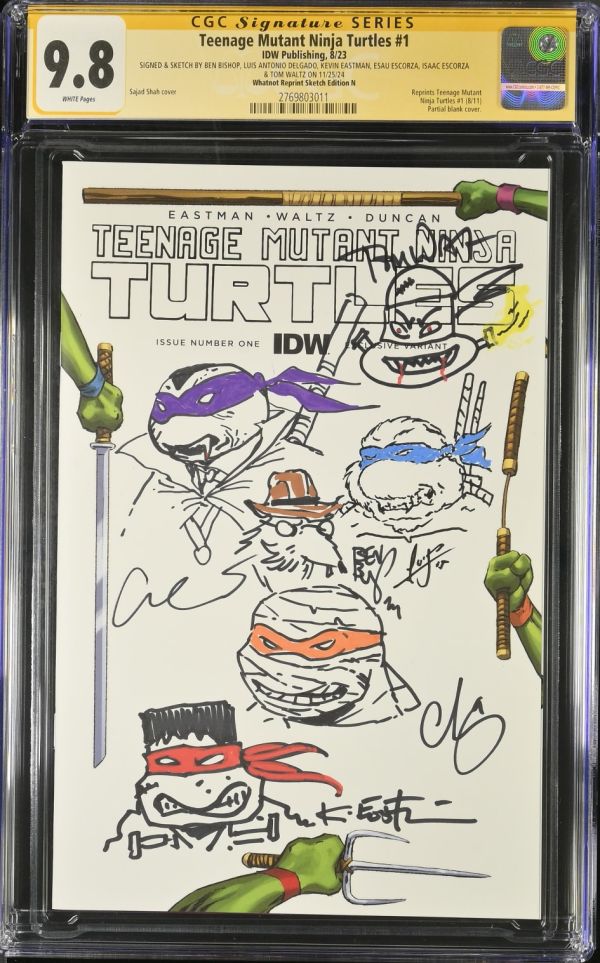Image for TMNT #1 CGC 9.8 Signed & Sketched by The Whole Last Ronin Team