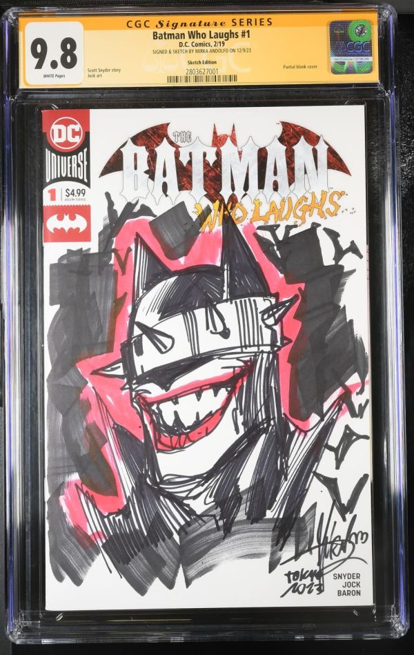 Image for Mirka Andolfo Batman Who Laughs #1 Sketch Cover CGC 9.8