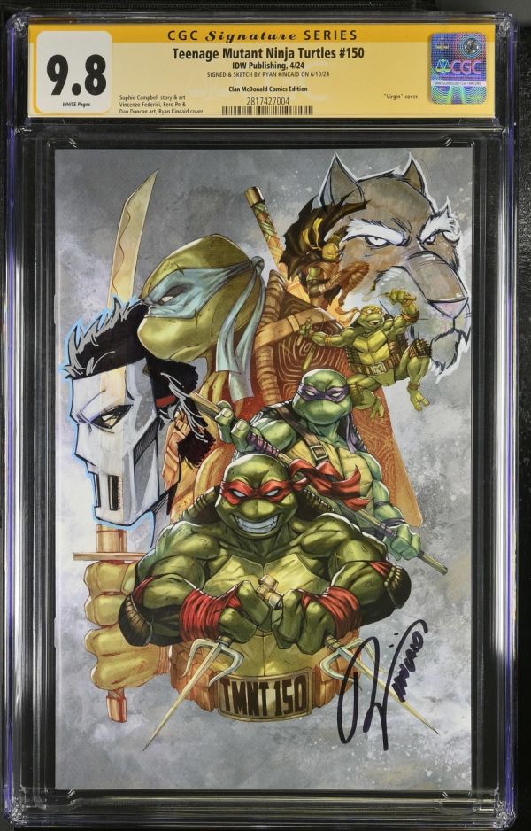 Image for Ryan Kincaid Teenage Mutant Ninja Turtles #150 CGC 9.8 Signed