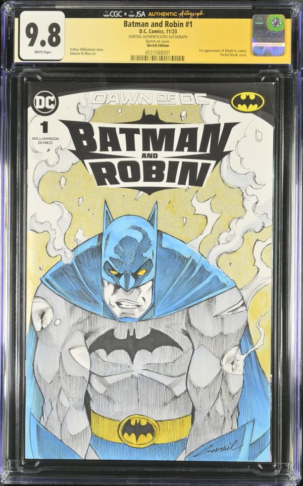 Image for Godtail Batman and Robin #1 CGC 9.8 Signed Sketch Cover