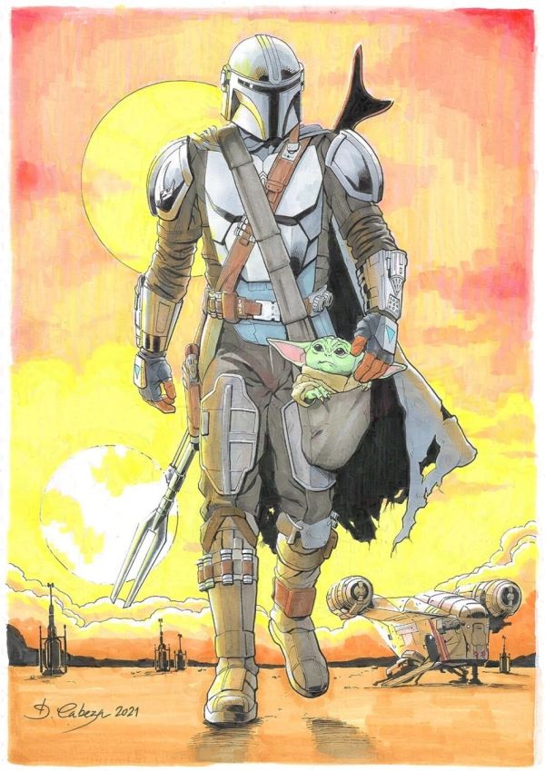 Image for The Mandalorian and The Child by David Cabeza