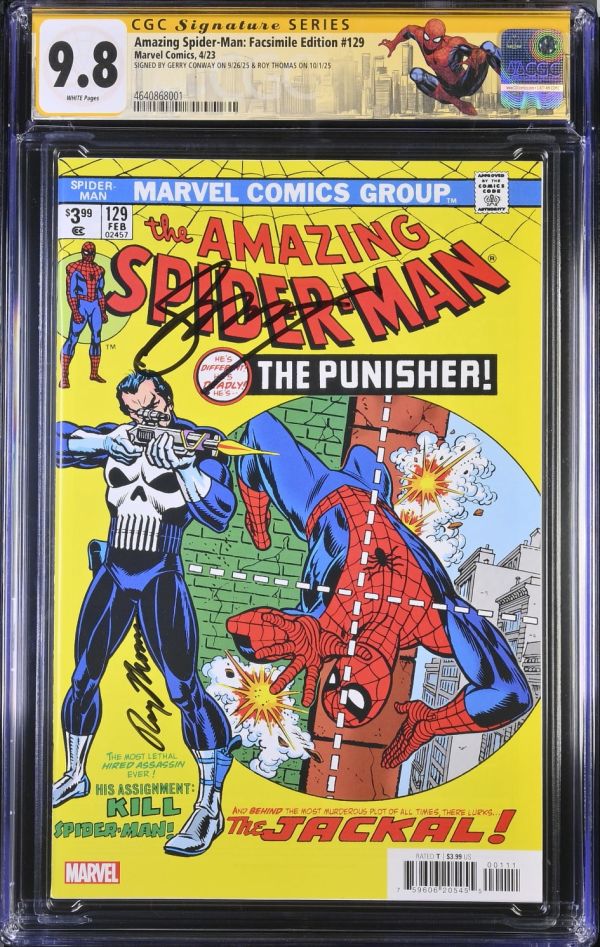 Image for Amazing Spider-Man #129 Facsimile CGC 9.8 Signature Series