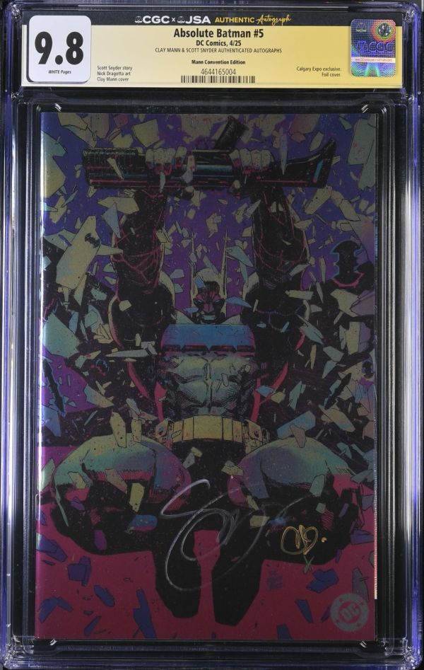 Image for Absolute Batman #5 Calgary Expo Exclusive Foil CGC 9.8 Signed by Clay Mann & Scott Snyder