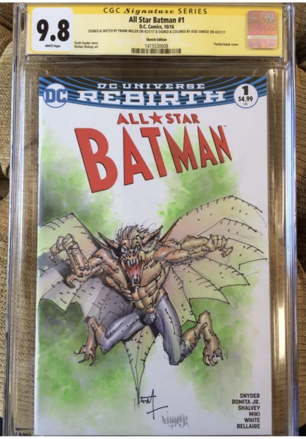 Image for Frank Miller All-Star Batman #1 Sketch Cover CGC 9.8