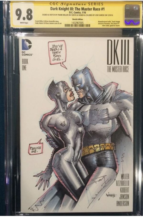 Image for Frank Miller Dark Knight III: The Master Race #1 Sketch Cover CGC 9.8