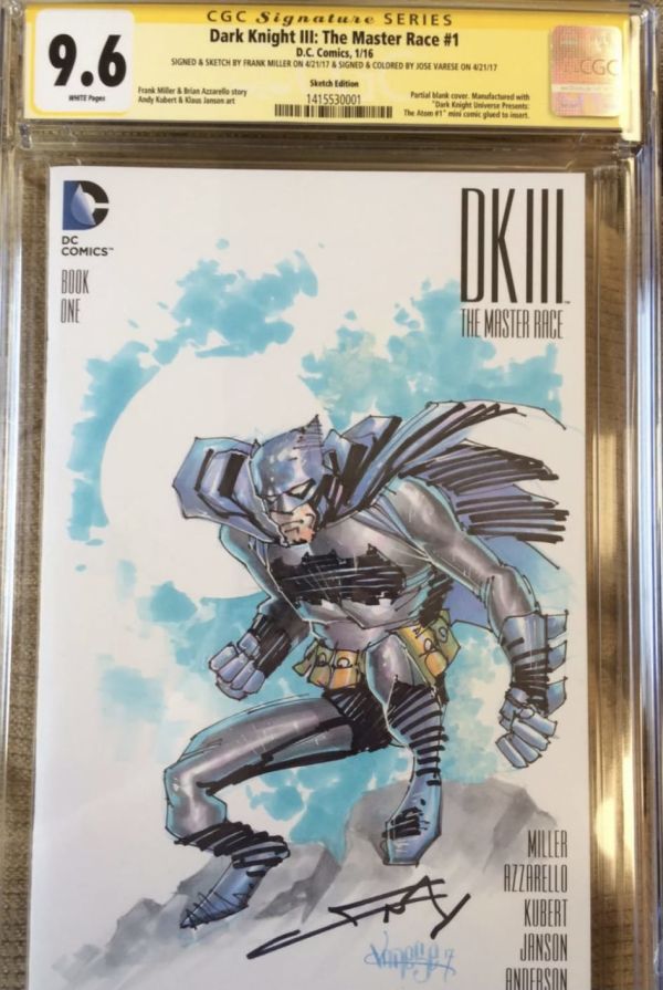 Image for Frank Miller Dark Knight III: The Master Race #1 Signed Sketch Cover