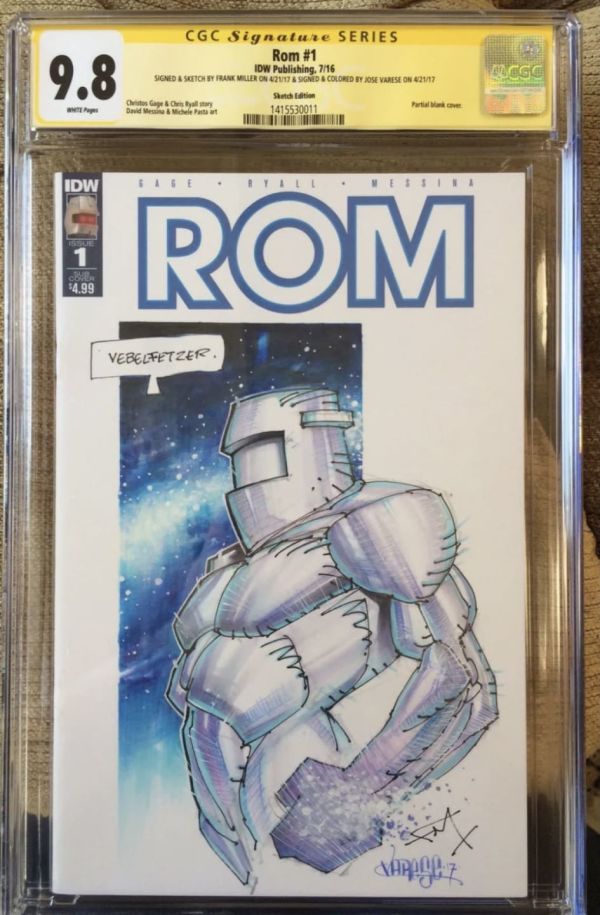 Image for Frank Miller ROM #1 CGC Signature Series Sketch Cover