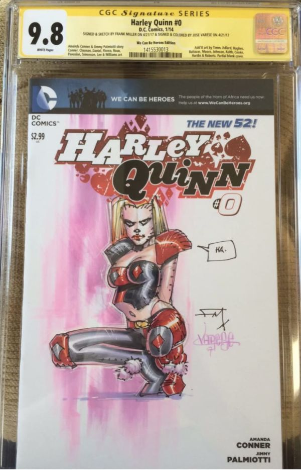 Image for Frank Miller Harley Quinn #0 Sketch Cover CGC 9.8