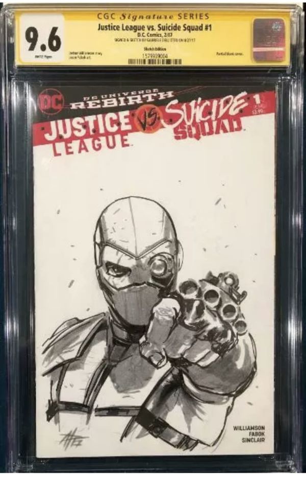 Image for Gabriele Dell’otto Deadshot Justice League vs. Suicide Squad #1 Sketch Cover CGC 9.6