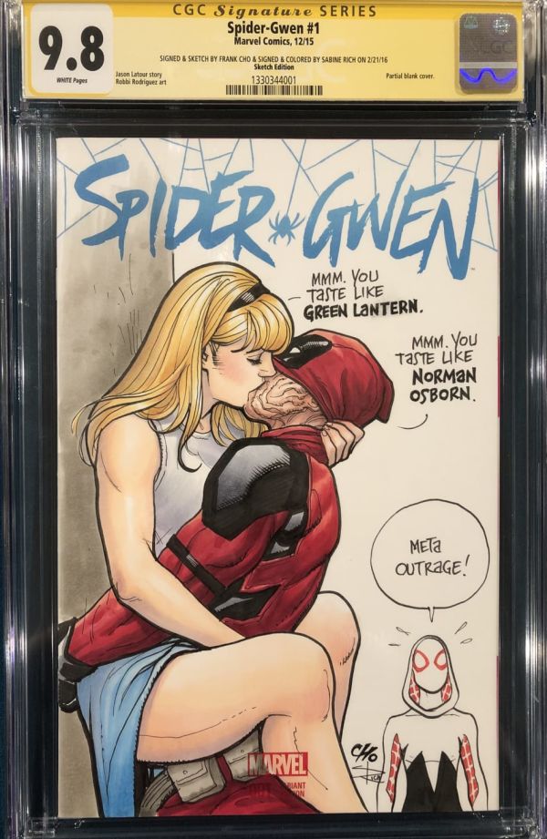 Image for Frank Cho Spider-Gwen #1 Sketch Cover Deadpool