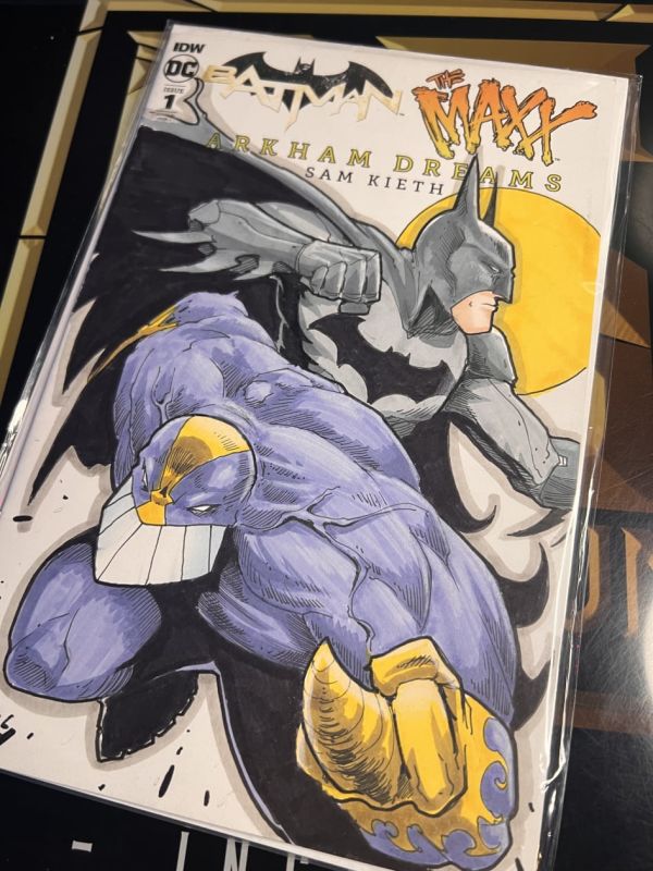 Image for Original art sketch cover of Batman and The Maxx! 