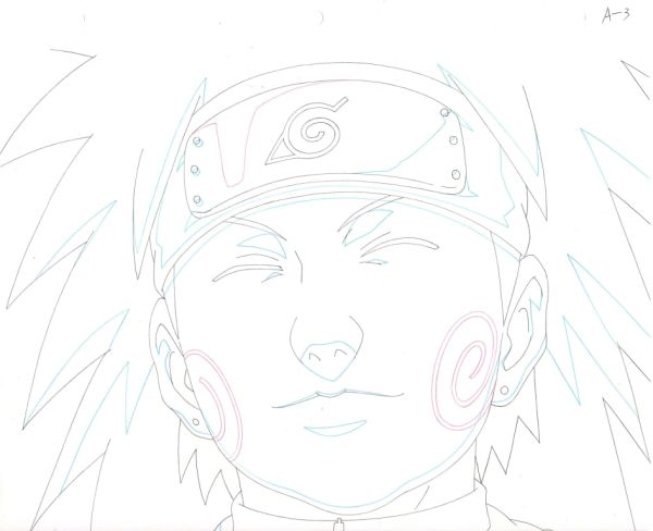 Image for Naruto Shippuden Animation Production Sketch Genga Cel 12 // Anime Art Douga