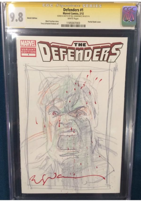 Image for Bill Sienkiewicz Hulk Defenders #1 Sketch Cover CGC 9.8