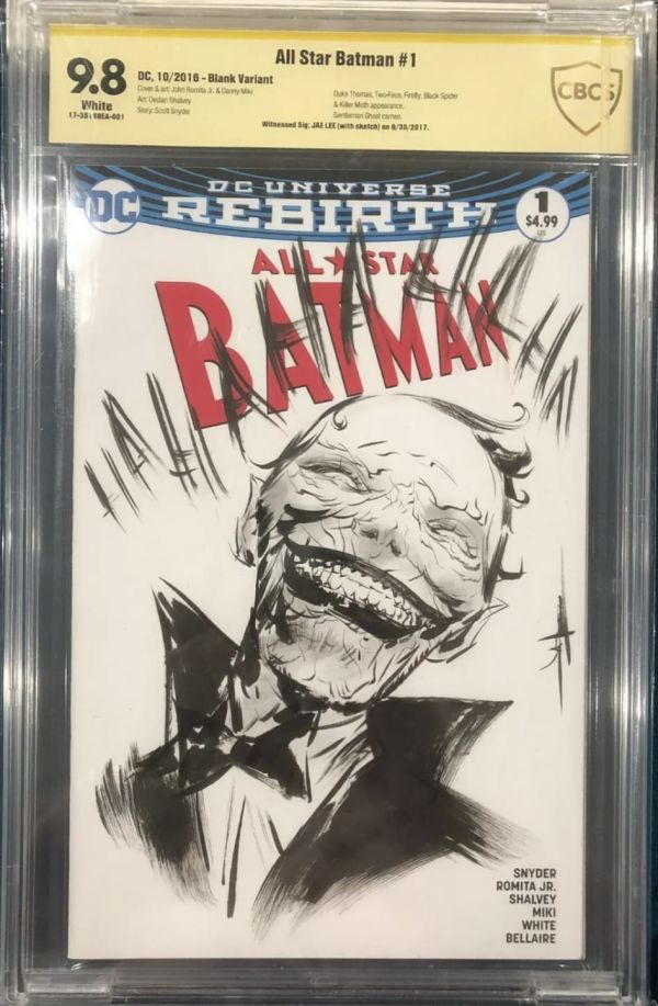 Image for Jae Lee All Star Batman #1 Joker Sketch CBCS 9.8