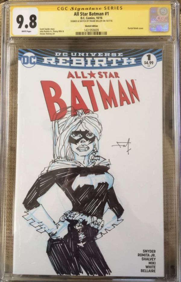 Image for Frank Miller All-Star Batman #1 Sketch Cover Graded 9.8