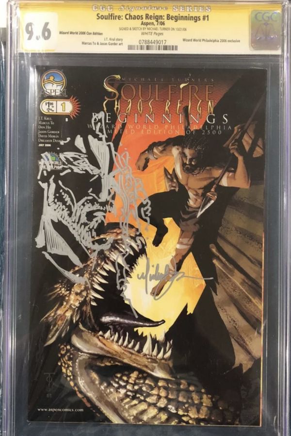 Image for Michael Turner Soulfire: Chaos Reign Beginnings #1 CGC 9.6 Signed