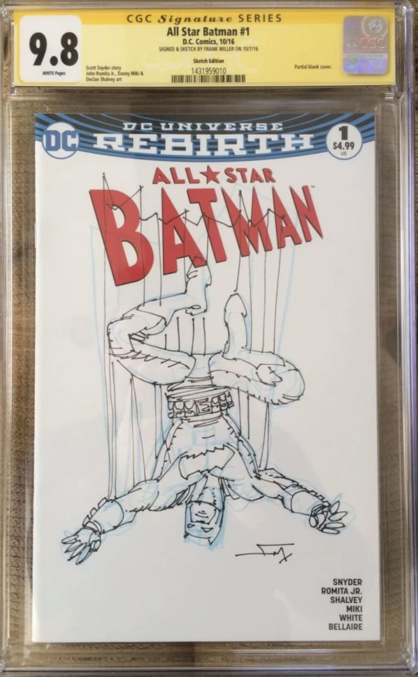 Image for Frank Miller All Star Batman #1 CGC SS Sketch Cover