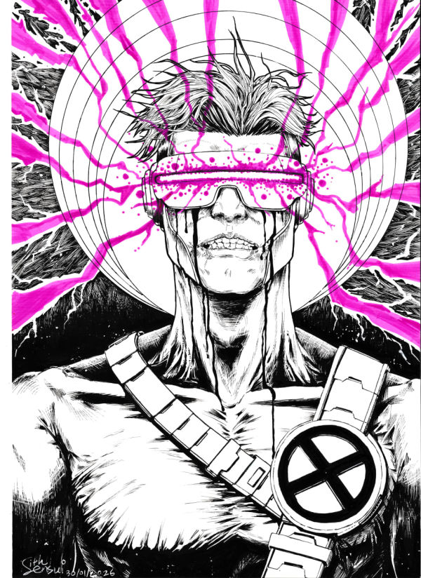 Image for Cyclops Original Ink Illustration